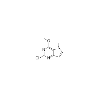 2-氯-4-甲氧基-5H-吡咯并[3,2-d]嘧啶结构式
