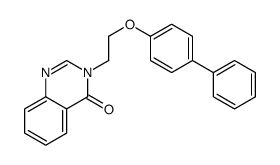 3-[2-(4-phenylphenoxy)ethyl]quinazolin-4-one结构式