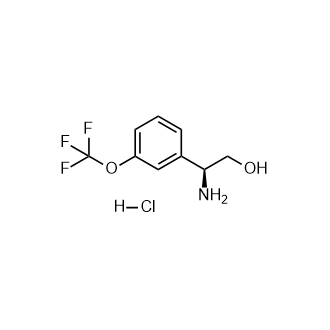 (S)-2-氨基-2-(3-(三氟甲氧基)苯基)乙-1-醇盐酸盐结构式