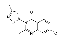 7-chloro-2-methyl-3-(3-methyl-1,2-oxazol-5-yl)quinazolin-4-one Structure