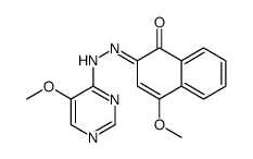 4-methoxy-2-[(5-methoxypyrimidin-4-yl)hydrazinylidene]naphthalen-1-one Structure