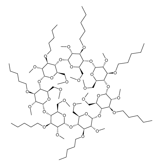 HEPTAKIS(2,6-DI-O-METHYL-3-O-''PENTYL)-BETA-CYCLODEXTRIN*结构式