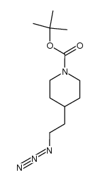 2-(1-tert-Butoxycarbonylpiperid-4-yl)ethyl azide结构式
