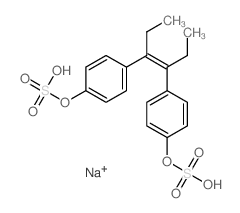 Phenol,4,4'-(1,2-diethyl-1,2-ethenediyl)bis-, bis(hydrogen sulfate), disodium salt(9CI) Structure