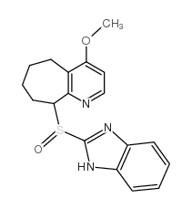 9-(1H-benzimidazol-2-ylsulfinyl)-4-methoxy-6,7,8,9-tetrahydro-5H-cyclohepta[b]pyridine Structure