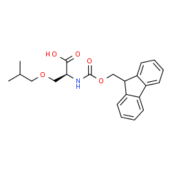 (S)-2-((((9H-Fluoren-9-yl)methoxy)carbonyl)amino)-3-isobutoxypropanoicacid Structure