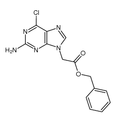 2-Amino-6-chloro-9H-purine-9-acetic acid benzyl ester结构式
