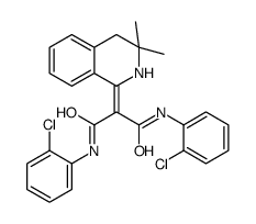 N,N'-bis(2-chlorophenyl)-2-(3,3-dimethyl-2,4-dihydroisoquinolin-1-ylidene)propanediamide结构式