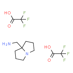 hexahydro-1H-pyrrolizin-7a-ylmethanamine ditrifluoroacetate Structure