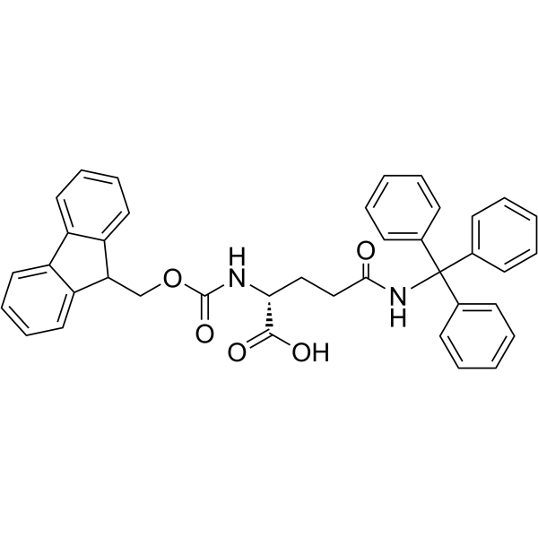 N-Fmoc-N'-三苯甲基-D-谷氨酰胺结构式