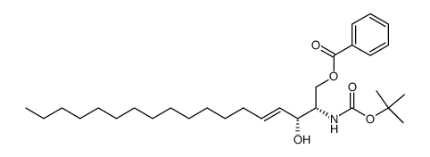 (2S,3R,E)-2-((tert-butoxycarbonyl)amino)-3-hydroxyoctadec-4-en-1-yl benzoate结构式