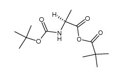 N-Boc-(S)-alanine-pivalic acid mixed anhydride结构式