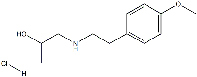 1-((4-甲氧基苯乙基)氨基)丙烷-2-醇盐酸结构式