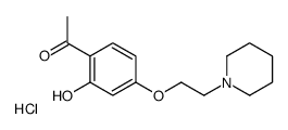 1-[2-hydroxy-4-(2-piperidin-1-ium-1-ylethoxy)phenyl]ethanone,chloride结构式