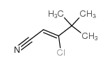 3-氯-4,4-二甲基戊-2-烯腈结构式
