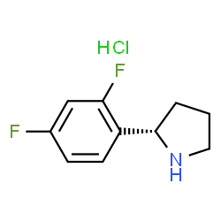 (S)-2-(2,4-二氟苯基)吡咯烷盐酸盐结构式