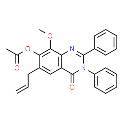 4(3H)-Quinazolinone,6-allyl-7-hydroxy-8-methoxy-2,3-diphenyl-,acetate (ester) (8CI) Structure