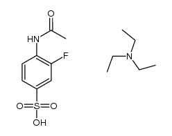N-acetyl-2-fluoro-4-sulphoaniline triethylamine salt (1:1)结构式