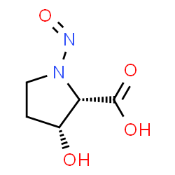 Proline, 3-hydroxy-1-nitroso-, cis- (8CI) Structure