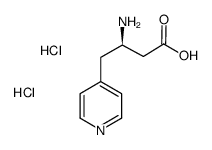 (R)-3-氨基-4-(4-吡啶基)丁酸二盐酸盐结构式