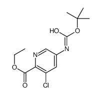 ethyl 3-chloro-5-[(2-methylpropan-2-yl)oxycarbonylamino]pyridine-2-carboxylate结构式
