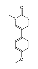 5-(4-methoxy-phenyl)-1-methyl-1H-pyrimidin-2-one结构式