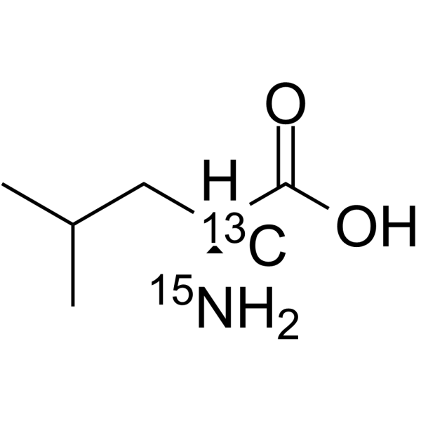 L-亮氨酸 2-13C,15N结构式