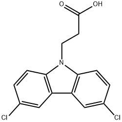 3-(3,6-二氯-9H-咔唑-9-基)丙酸结构式