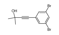 4-(3,5-dibromophenyl)-2-methyl-but-3-yn-2-ol结构式