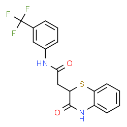 2-(3-oxo-3,4-dihydro-2H-benzo[b][1,4]thiazin-2-yl)-N-(3-(trifluoromethyl)phenyl)acetamide结构式