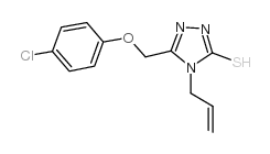 4-烯丙基-5-[(4-氯苯氧基)甲基]-4H-1,2,4-噻唑-3-硫醇结构式