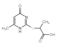 2-(6-Methyl-4-oxo-1,4-dihydro-pyrimidin-2-ylsulfanyl)-propionic acid Structure