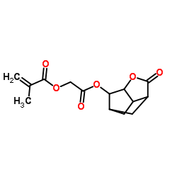 甲基丙烯酸2-氧代-2-[(5-氧代-4-氧杂三环[4.2.1.03,7]壬烷-2-基)氧基]乙酯结构式