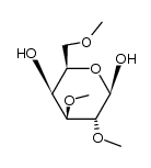 2,3,6-tri-O-methyl-β-D-galactopyranose Structure