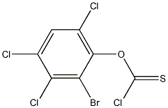 2-bromo-3,4,6-trichlorophenyl chlorothioformate Structure