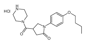 1-((1-(4-Butoxyphenyl)-5-oxo-3-pyrrolidinyl)carbonyl)piperazine hydroc hloride结构式