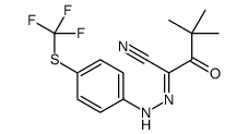 3,3-dimethyl-2-oxo-N-[4-(trifluoromethylsulfanyl)anilino]butanimidoyl cyanide结构式