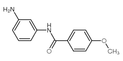 N-(3-氨基苯基)-4-甲氧基苯甲酰胺结构式