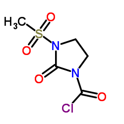 3-甲磺酰基-1-氯甲酰基-2-咪唑烷酮结构式