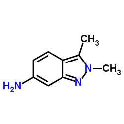2,3-二甲基-6-氨基-2H-吲唑结构式