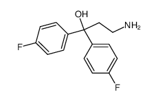 3,3-Di-(p-fluorphenyl)-3-hydroxypropylamin Structure
