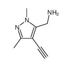 1H-Pyrazole-5-methanamine, 4-ethynyl-1,3-dimethyl- (9CI) Structure