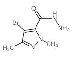 4-溴-1,3-二甲基-1H-吡唑-5-碳酰肼结构式