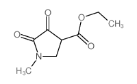 1-甲基-4,5-二氧代-3-吡咯烷羧酸乙酯结构式