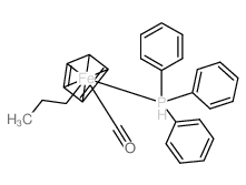 carbon monoxide,cyclopenta-1,3-diene,iron(6+),propane,triphenylphosphanium Structure