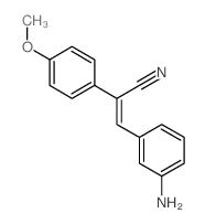 Benzeneacetonitrile, a-[(3-aminophenyl)methylene]-4-methoxy- structure