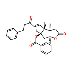 [(3aR,4R,5R,6aS)-2-oxo-4-(3-oxo-5-phenylpent-1-enyl)-3,3a,4,5,6,6a-hexahydrocyclopenta[b]furan-5-yl] benzoate Structure