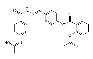 [4-[(E)-[(4-acetamidobenzoyl)hydrazinylidene]methyl]phenyl] 2-acetyloxybenzoate Structure