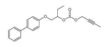 Sulfurous acid 1-(biphenyl-4-yloxymethyl)-propyl ester but-2-ynyl ester结构式