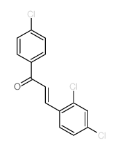 1-(4-氯苯基)-3-(2,4-二氯苯基)-2-丙烯-1-酮结构式